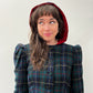1940s Vintage Hooded Plaid Full Length Coat