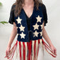 1970s Vintage Stars and Stripes Americana Suede Fringe Vest