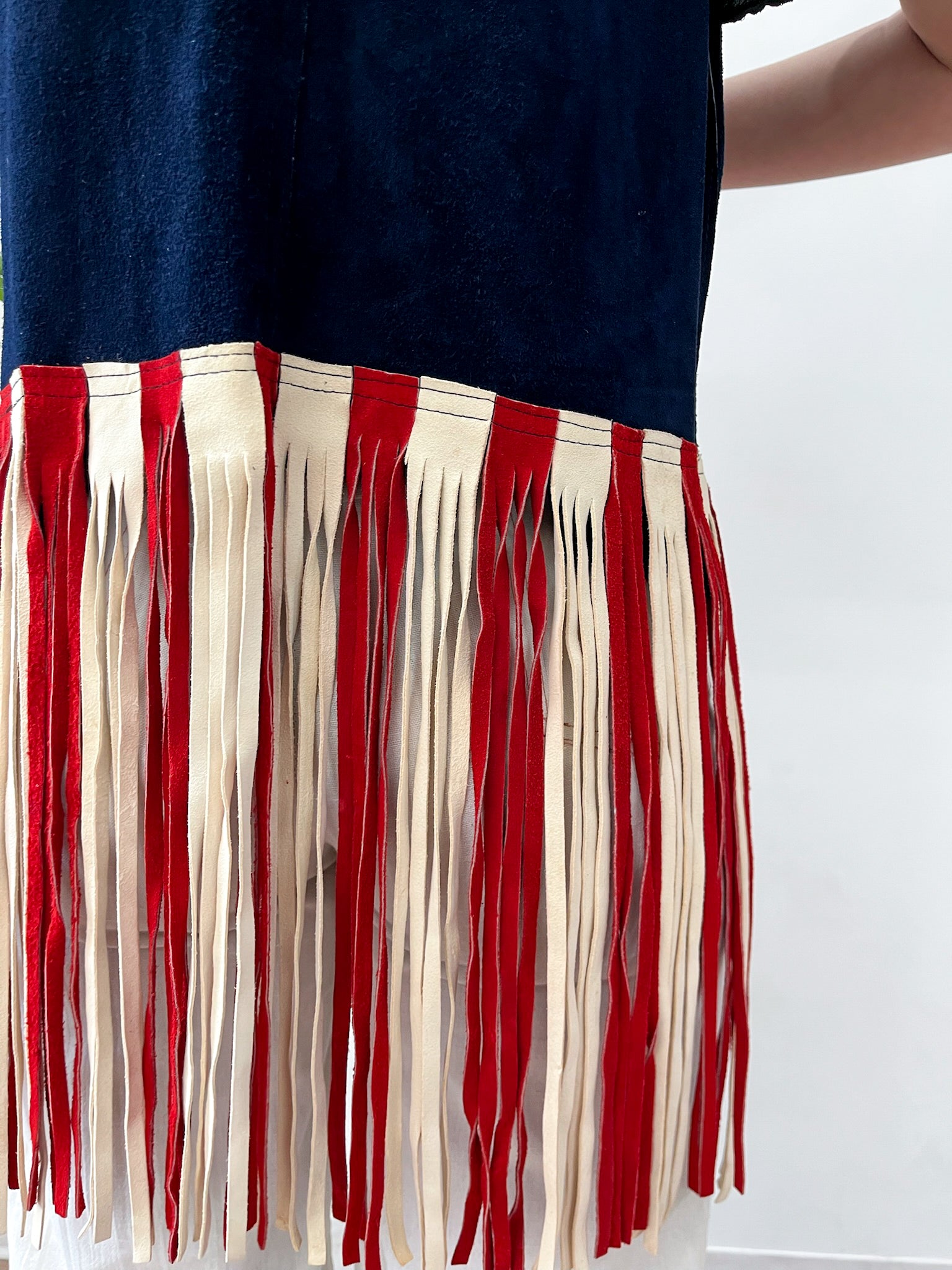 1970s Vintage Stars and Stripes Americana Suede Fringe Vest – The