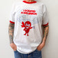 1970s - 1980s Vintage Seagram's Gin Red Baron Recipe Ringer Tee Shirt