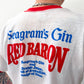 1970s - 1980s Vintage Seagram's Gin Red Baron Recipe Ringer Tee Shirt