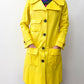 1960s Vintage Vogue Paris Bright Yellow Mod Embossed Vinyl Reptile Print Jacket