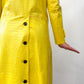 1960s Vintage Vogue Paris Bright Yellow Mod Embossed Vinyl Reptile Print Jacket
