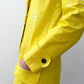 1960s Vintage Vogue Paris Bright Yellow Mod Embossed Vinyl Reptile Print Jacket