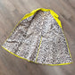 1960s Vintage Vogue Paris Bright Yellow Mod Embossed Vinyl Reptile Print Jacket
