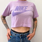 1980s Vintage NIKE Swoosh Lavender Purple Crop Top Tee