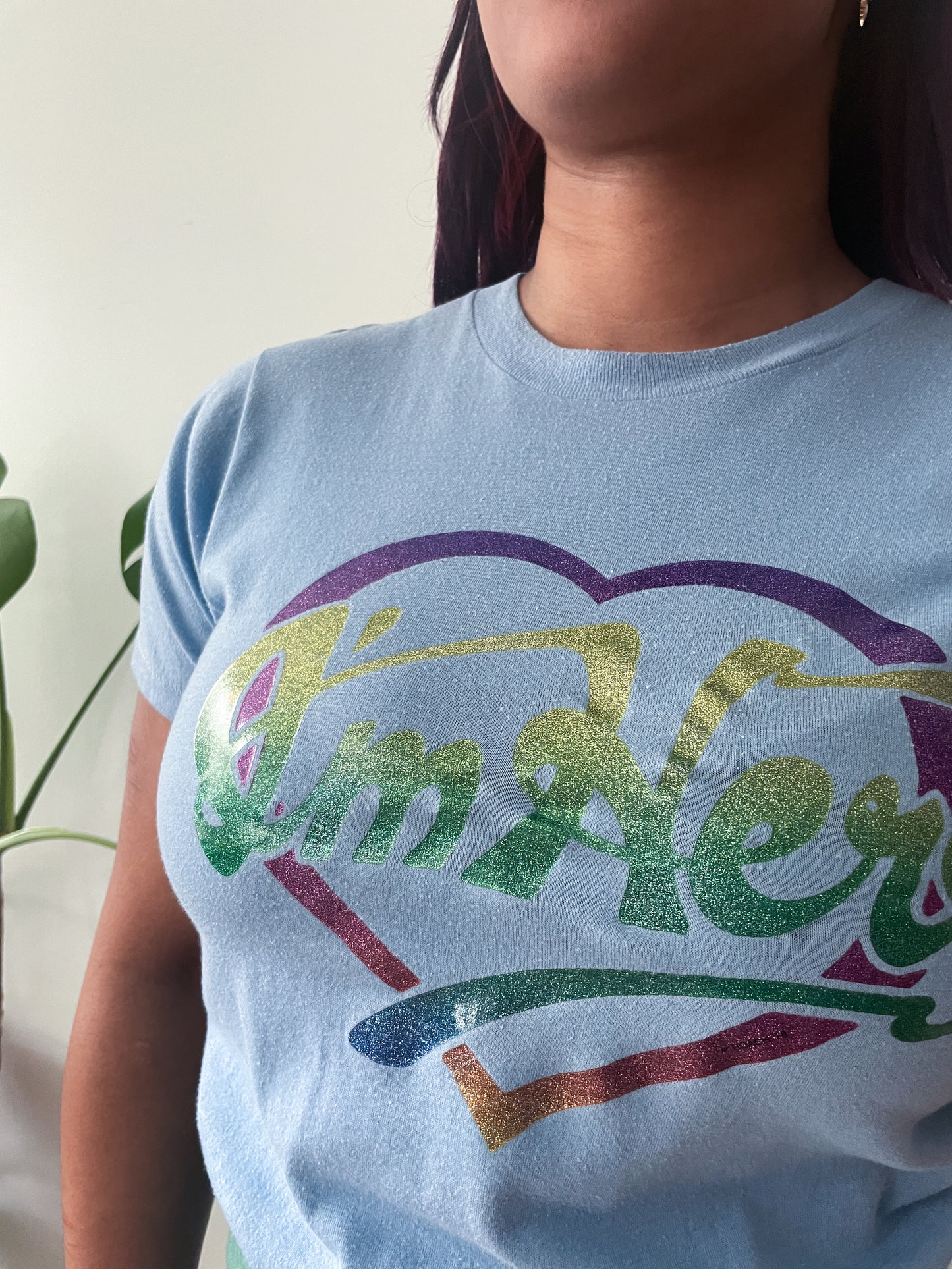 1980s Vintage I'm Hers Heart Iron On Tee Shirt