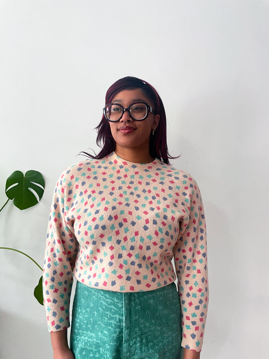 1980's Vintage Suite of Cards Novelty Made in Italy Wool Knit