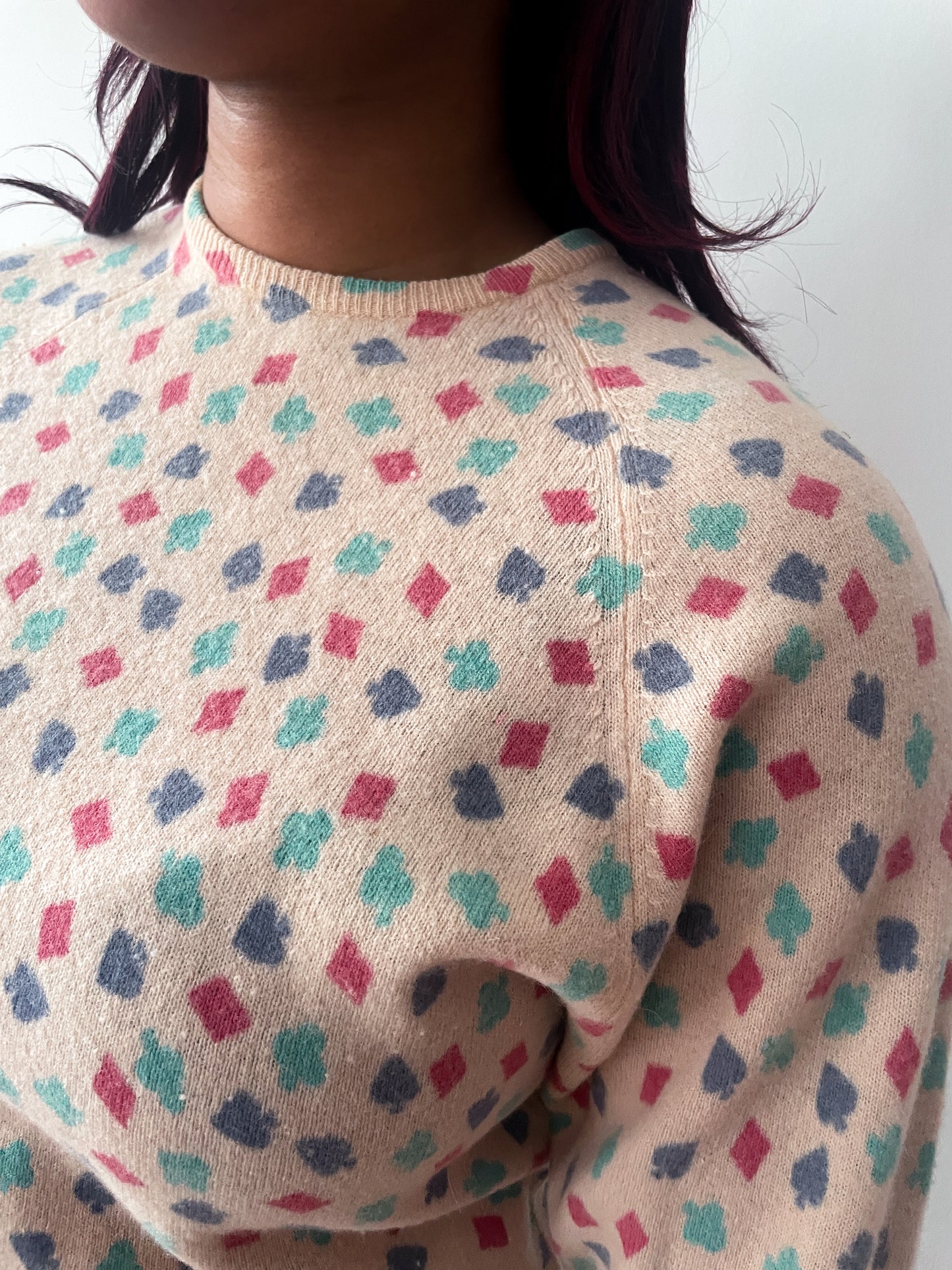 1980's Vintage Suite of Cards Novelty Made in Italy Wool Knit