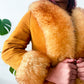 1970s Vintage Butterscotch Suede & Shearling Penny Lane Afghan Coat