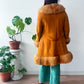 1970s Vintage Butterscotch Suede & Shearling Penny Lane Afghan Coat