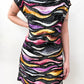 1980s Vintage Sequins All Over Rainbow Waves Heavily Beaded Silk Party Dress - NWT