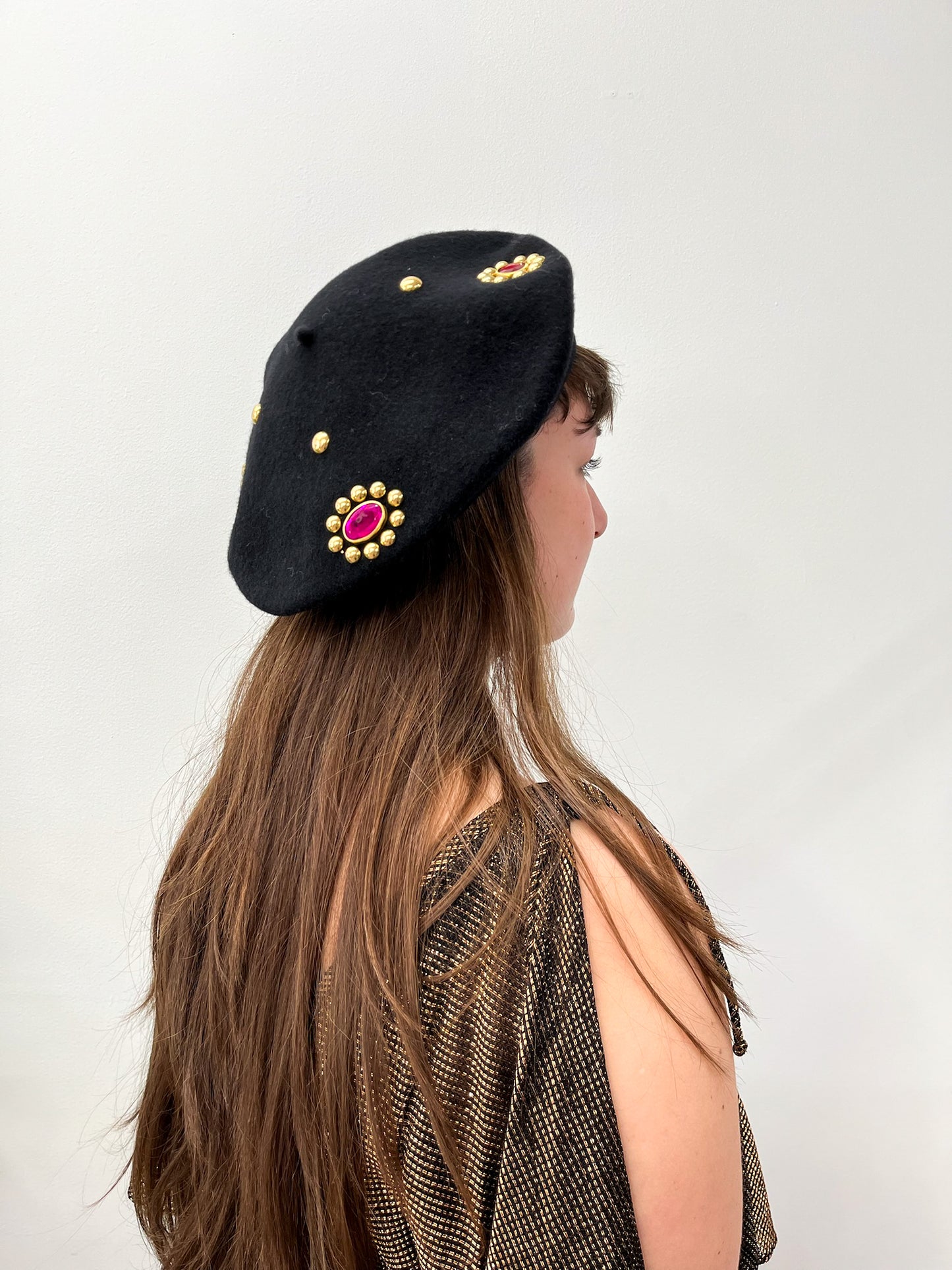 1980s Vintage Gemstone Berets