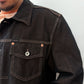 1990s Vintage Dark Copper Black Denim Jacket Made in USA