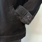 1990s Vintage Dark Copper Black Denim Jacket Made in USA
