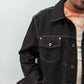 1990s Vintage Dark Copper Black Denim Jacket Made in USA