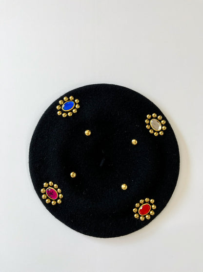 1980s Vintage Gemstone Berets