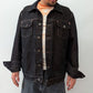 1990s Vintage Dark Copper Black Denim Jacket Made in USA