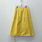 1980s Vintage Yellow Cotton Big Pocket Wrap Skirt