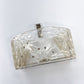 1950s Vintage Clear Lucite Carved Berries with Rhinestones Holiday Clamshell Clutch