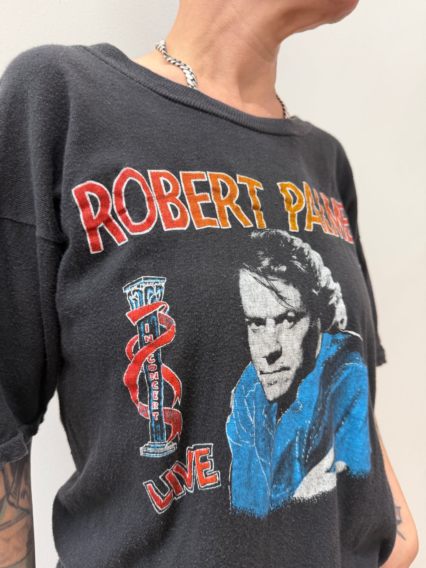 1980s Vintage Robert Palmer Tour Parking Lot Bootleg Tee Shirt