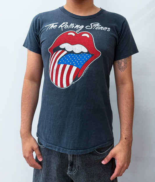 1981 Vintage Rolling Stones Tounge Union Jack North American Tour Tee 1980s