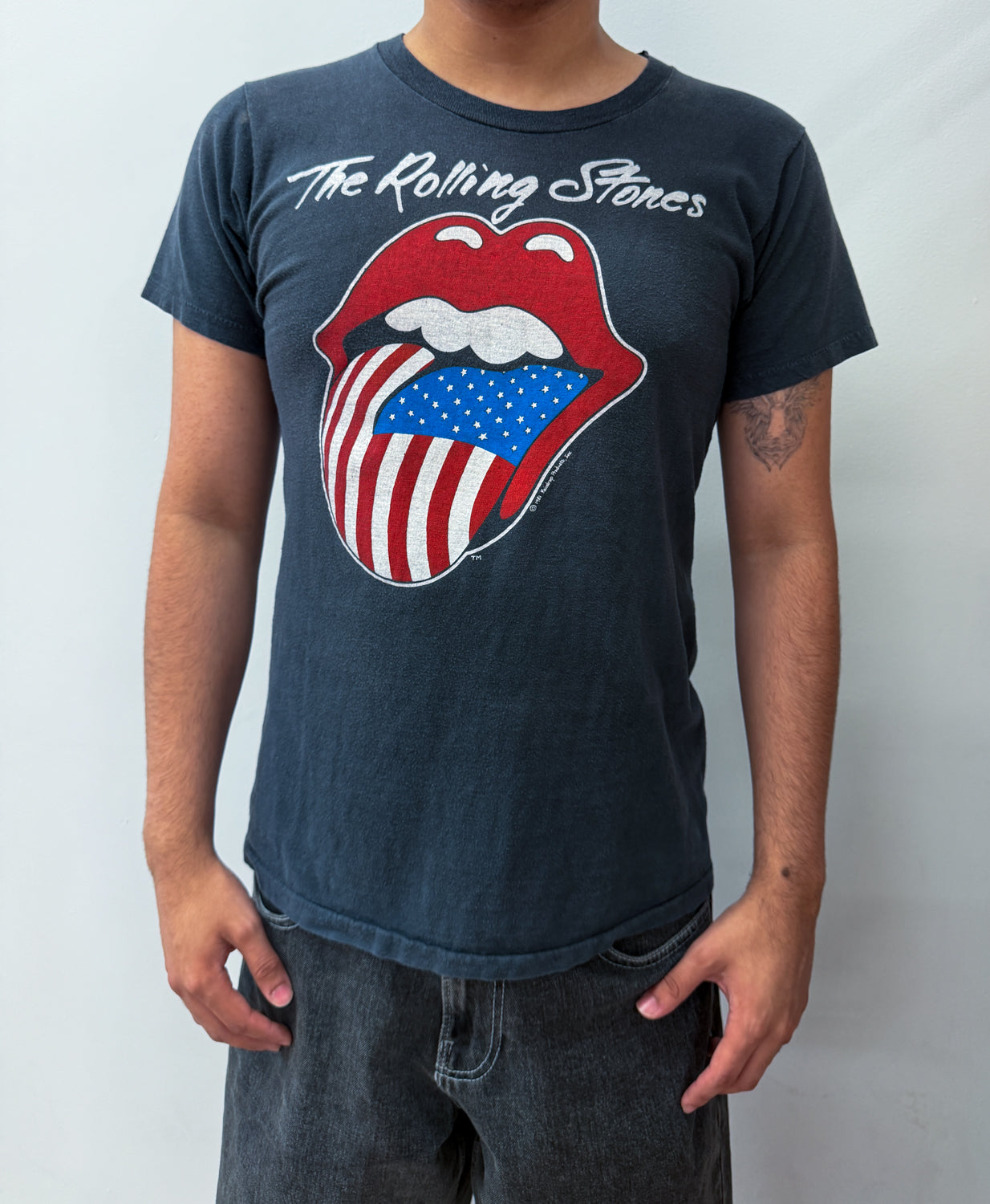 1981 Vintage Rolling Stones Tounge Union Jack North American Tour Tee 1980s