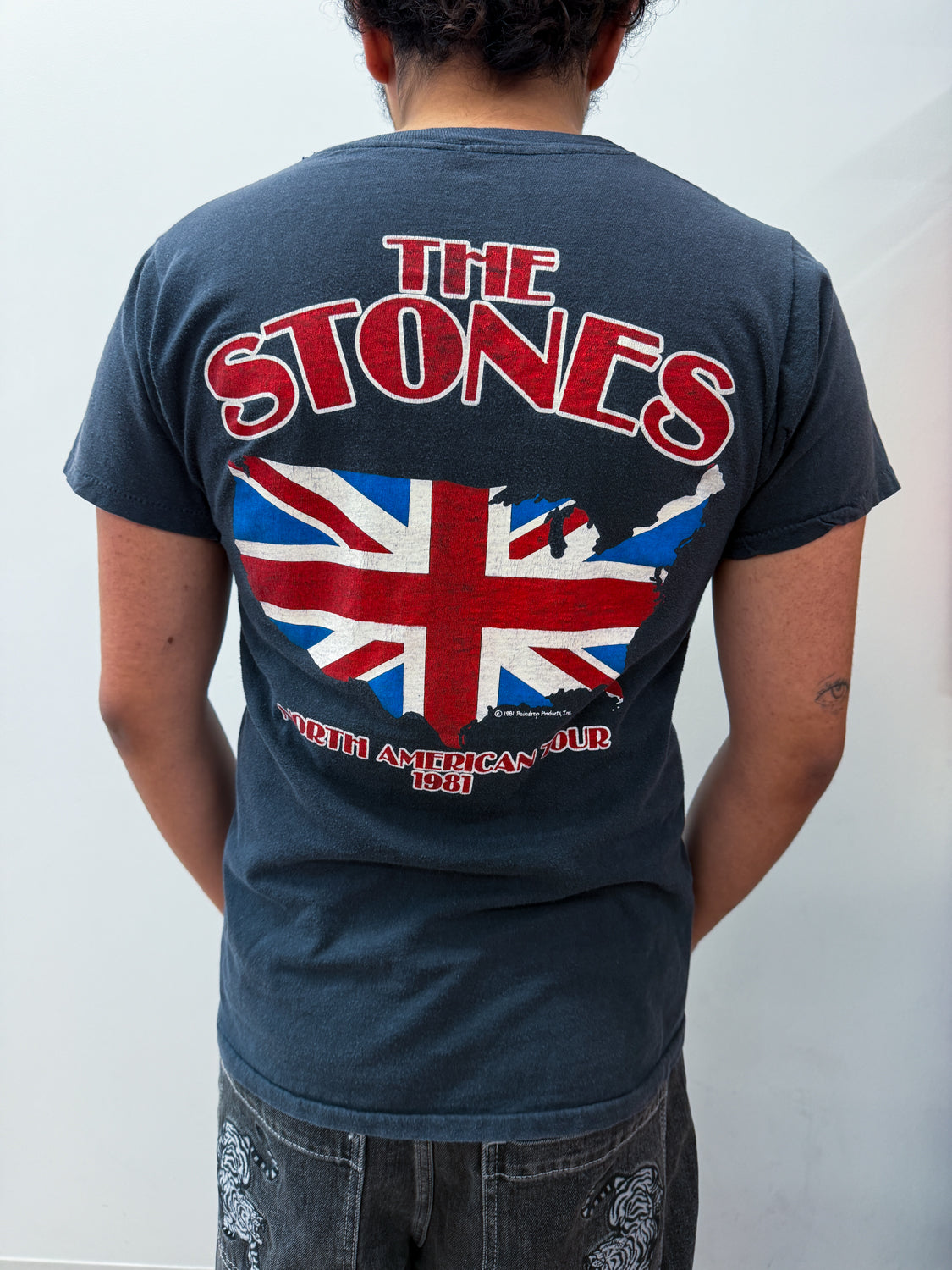 1981 Vintage Rolling Stones Tounge Union Jack North American Tour Tee 1980s