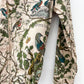 1970s Vintage Birds and Trees Nature Botanical Print Hooded Zip Up Jacket