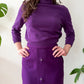 1960s Vintage Bobbie Brooks Plum Purple Wool Skirt and Blouse Set