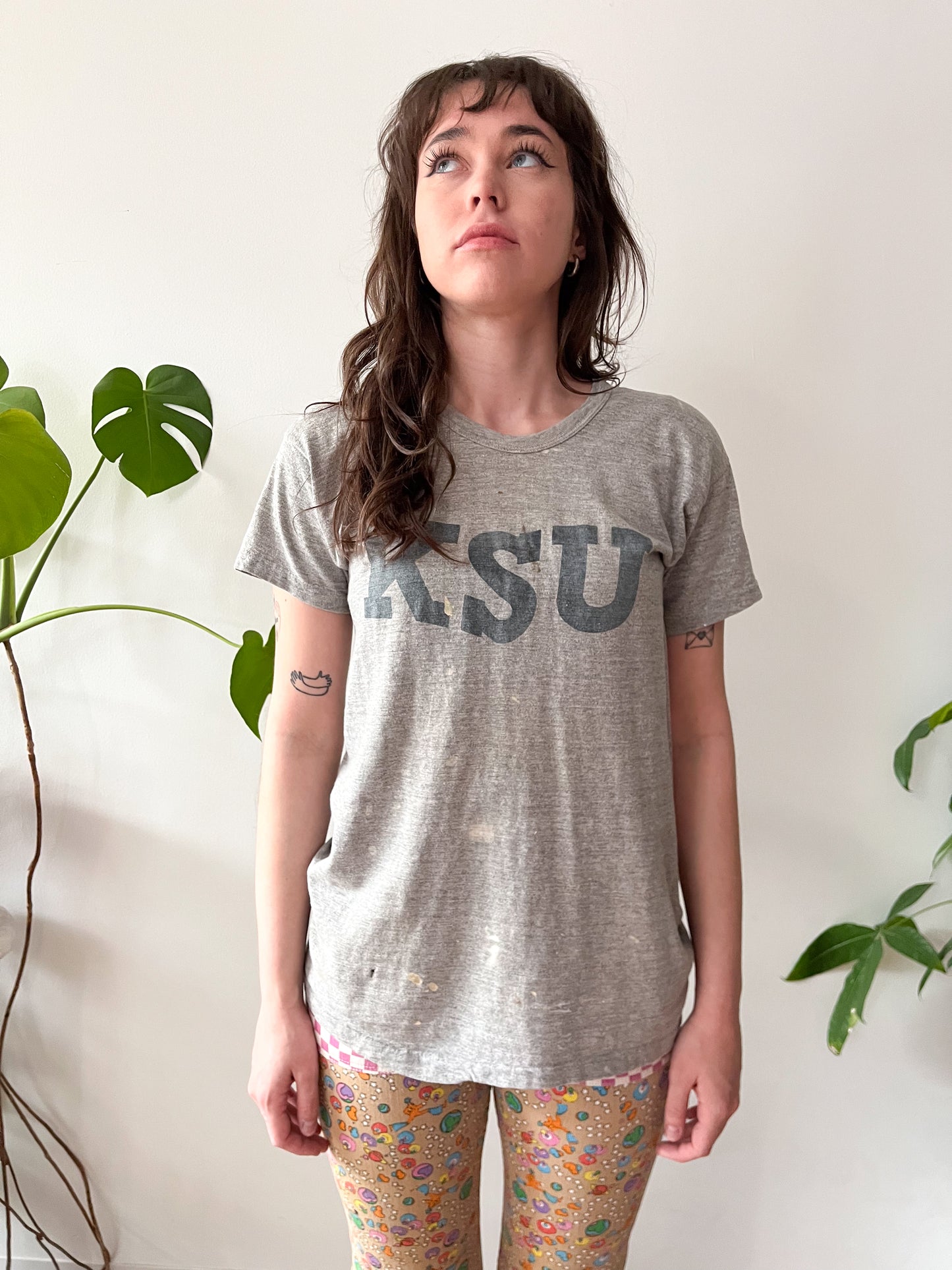 1960s Vintage Kent State University Super Thrashed Atheletic Collegiate Tee Shirt