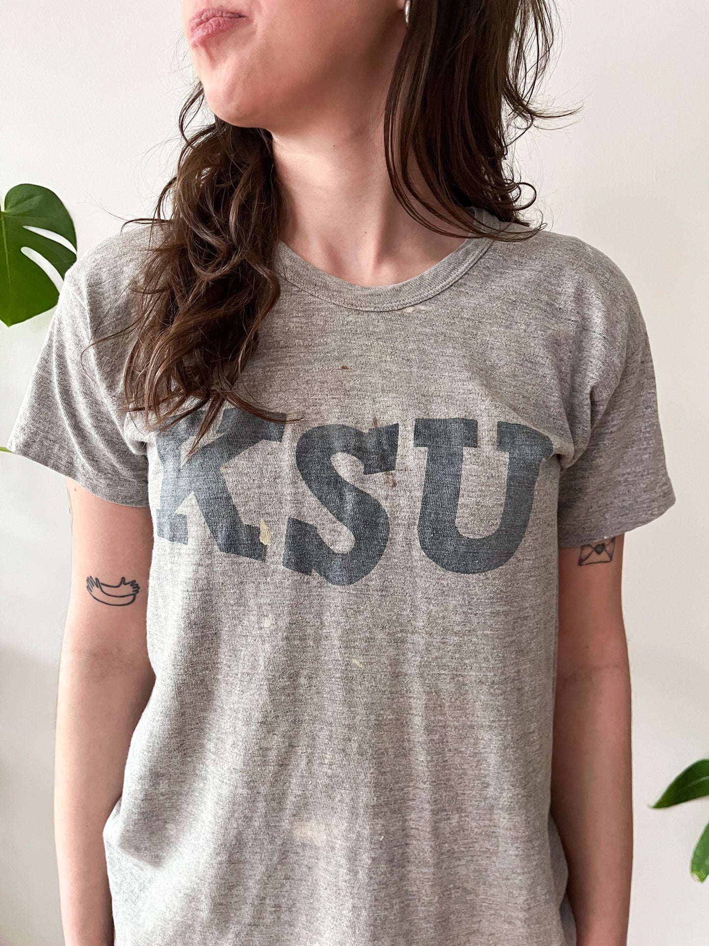 1960s Vintage Kent State University Super Thrashed Atheletic Collegiate Tee Shirt