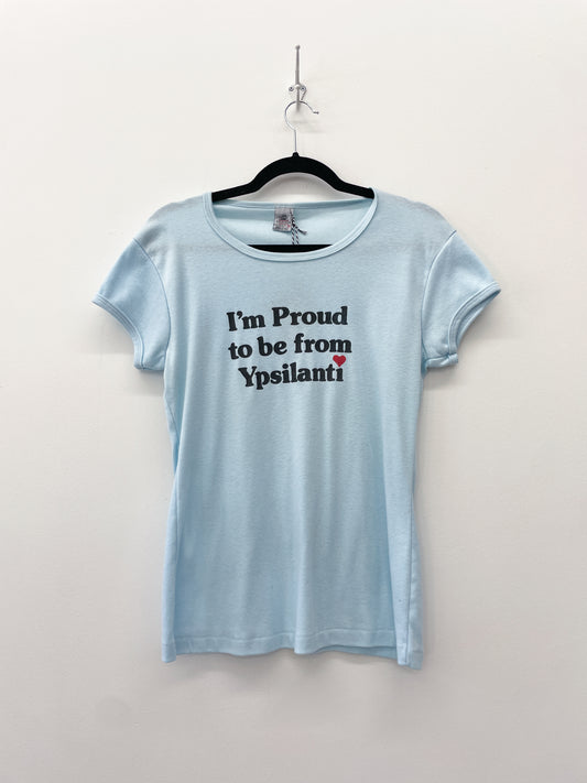 1980s Vintage I'm Proud to be from Ypsilanti! Michigan Babydoll Tee #1