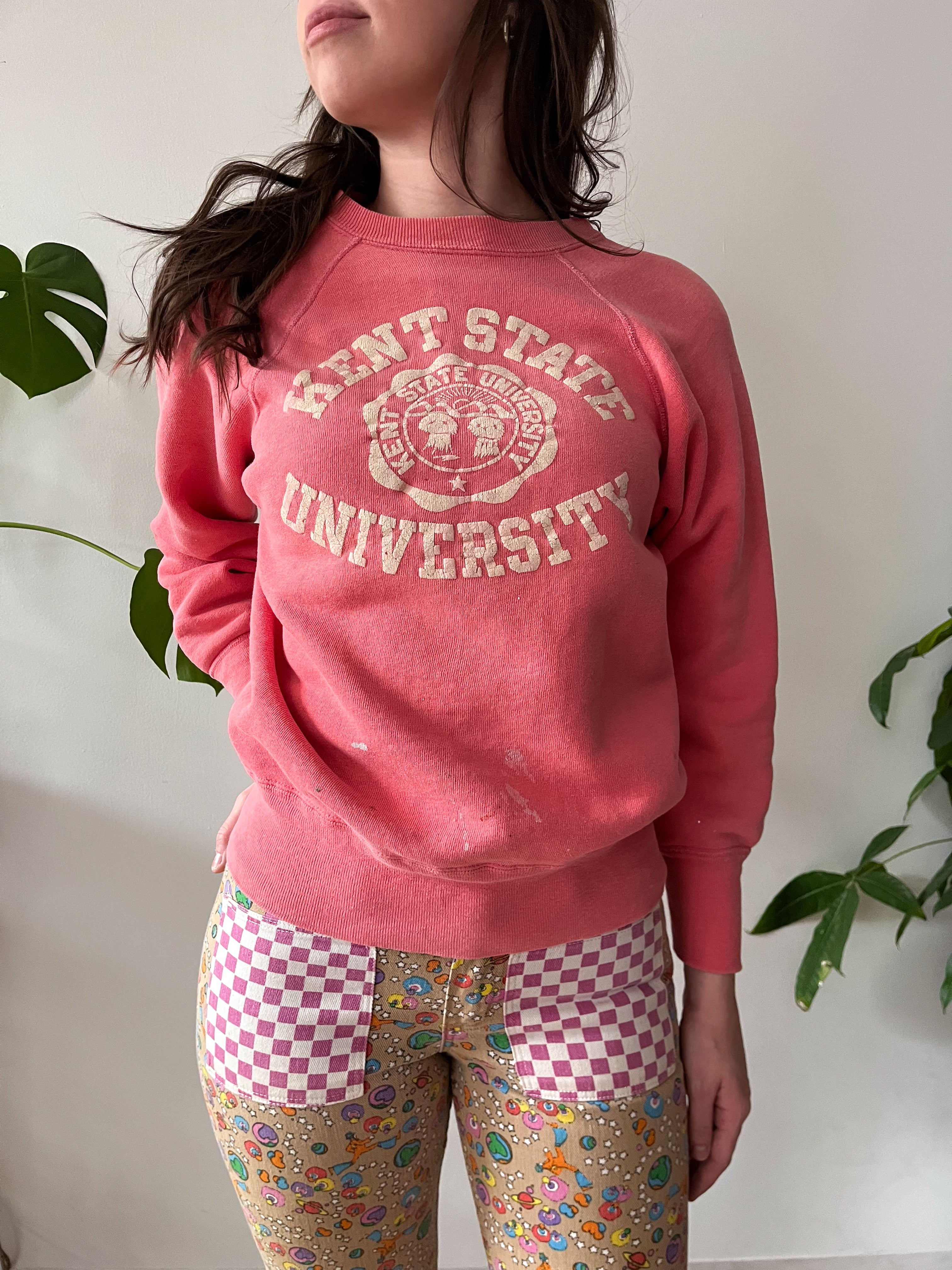 1960s Vintage Kent State University Champion Brand Crewneck