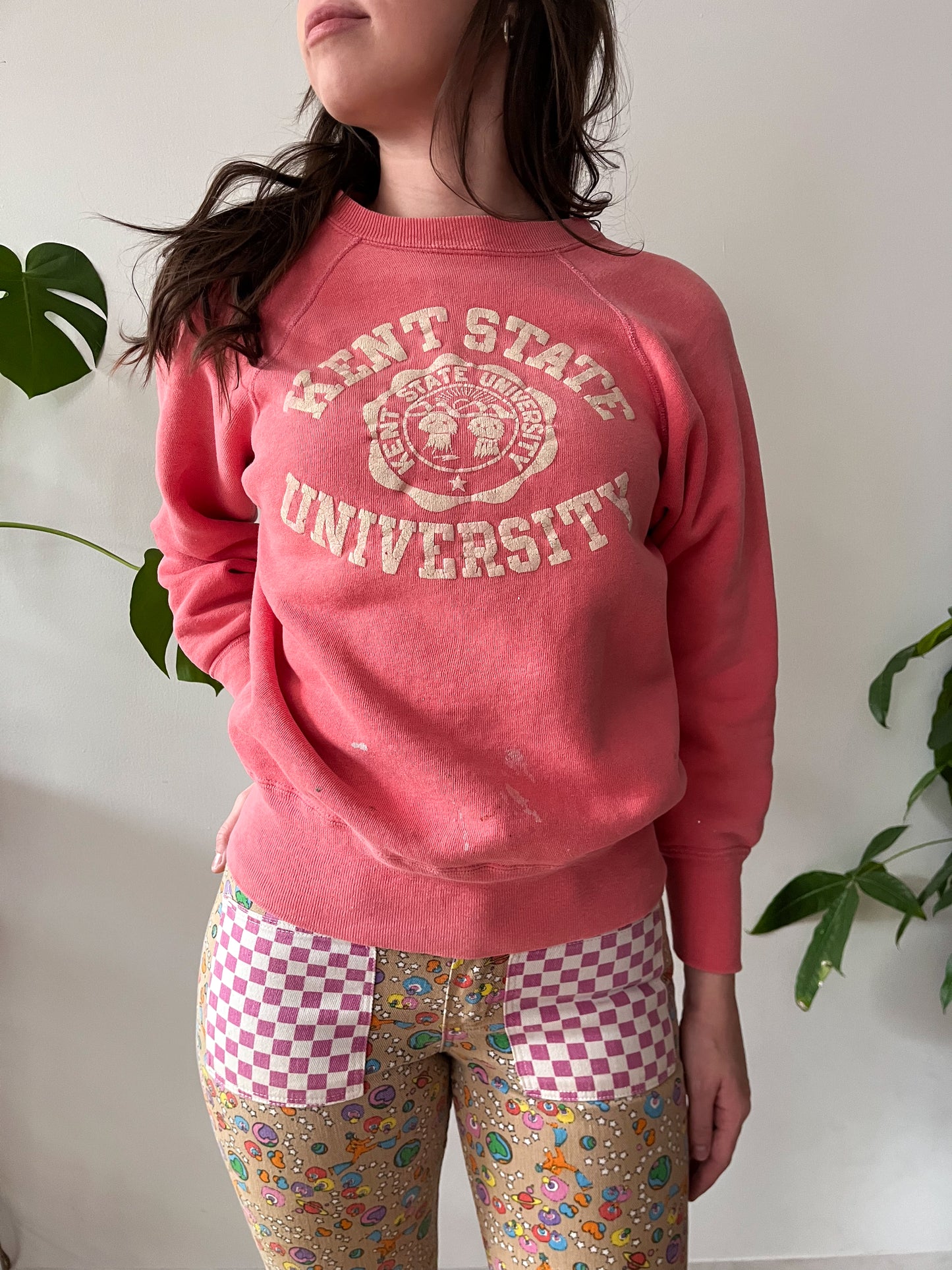 1960s Vintage Kent State University Champion Brand Crewneck Sweatshirt
