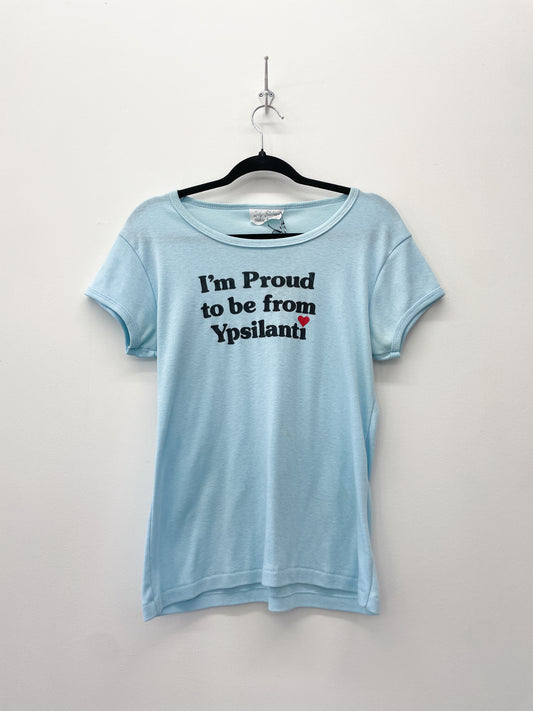 1980s Vintage I'm Proud to be from Ypsilanti! Michigan Babydoll Tee #2
