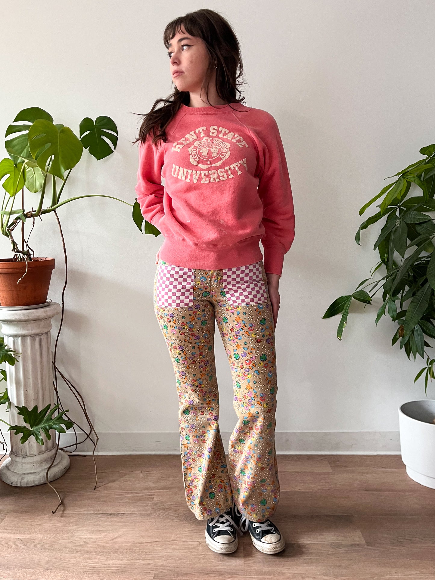 1960s Vintage Kent State University Champion Brand Crewneck Sweatshirt