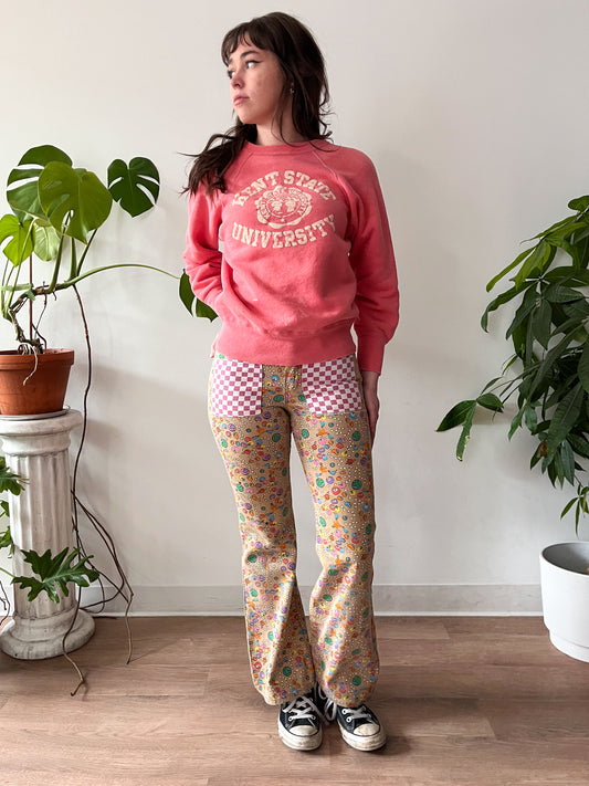 1960s Vintage Kent State University Champion Brand Crewneck Sweatshirt