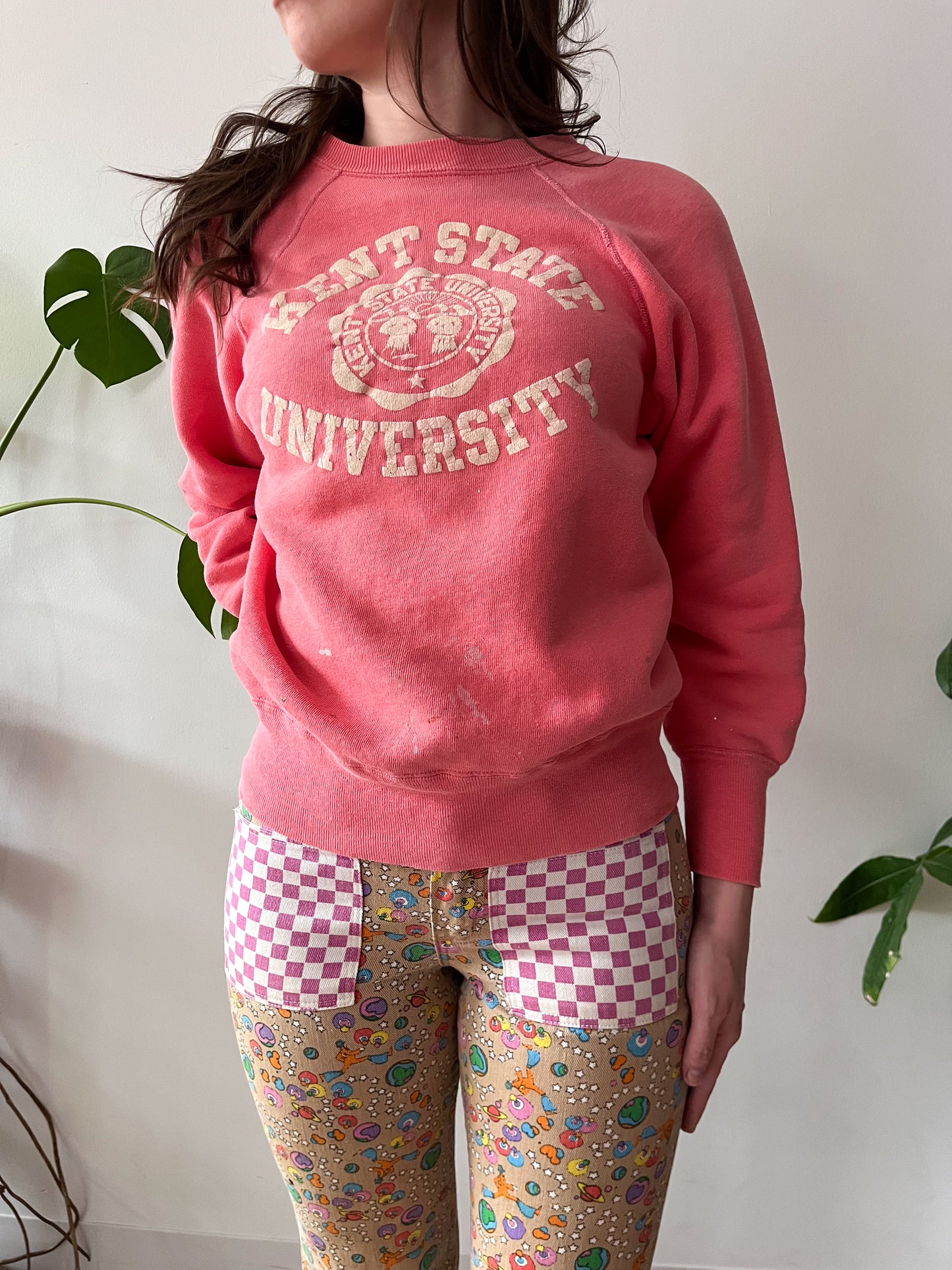 1960s Vintage Kent State University Champion Brand Crewneck Sweatshirt