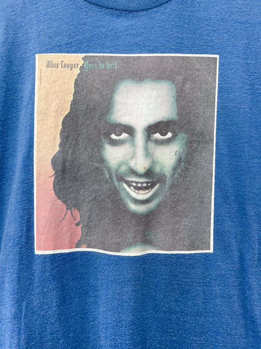 1970s Vintage Alice Cooper Goes To Hell Iron-On Tee Shirt