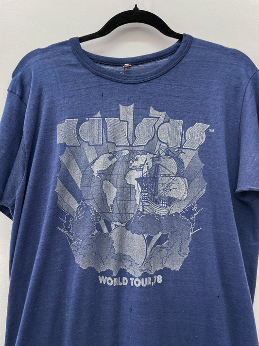 1978 Vintage Kansas World Tour '78 Tee Shirt