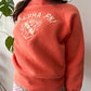 1960s Vintage Alpha Phi Collegiate University Fraternity Flocked Crewneck Sweatshirt