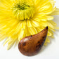 1950s Vintage Burlwood Teardrop Brooch Pin