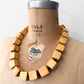 1980s Vintage Wooden Cube Blocks Necklace