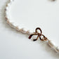 Golden Bow + Freshwater Pearl Choker | Trinity Barbara