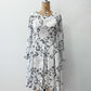 1960s Vintage Tulip Sleeve Mod Floral Dress