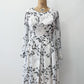 1960s Vintage Tulip Sleeve Mod Floral Dress