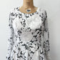 1960s Vintage Tulip Sleeve Mod Floral Dress