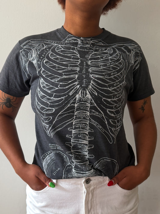 1978 Vintage Leslie Arwin Anatomy X-Ray Skeleton T-Shirt