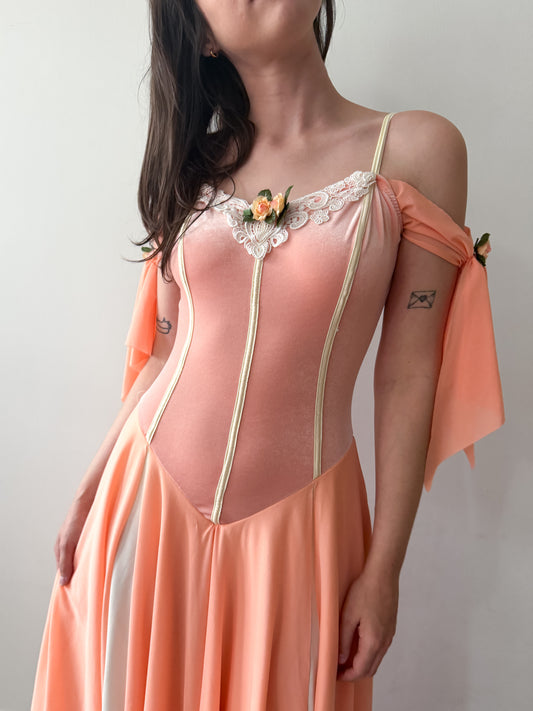 1990s Vintage Princess Peach Fairy Renaissance Faire Costume Dress